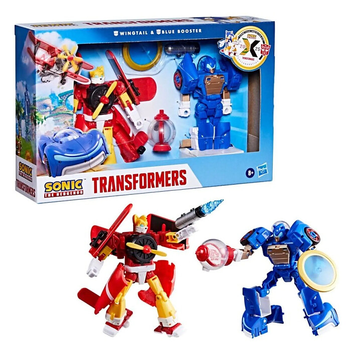 Avis Sonic the Hedgehog x Transformers - Pack 2 figurines Wingtail & Blue Booster 13 cm