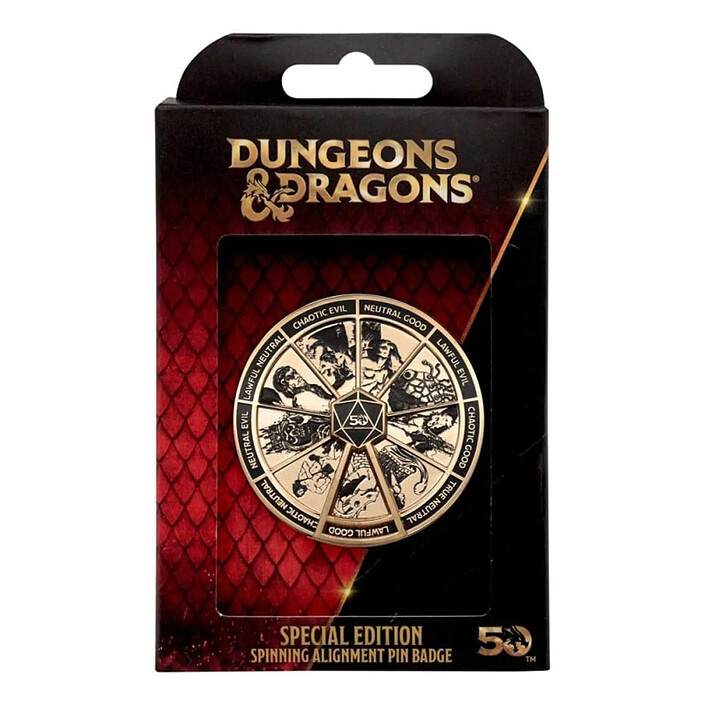 Acheter Dungeons & Dragons - Pin's Alignment Spinner 24k Gold Plated Limited Edition
