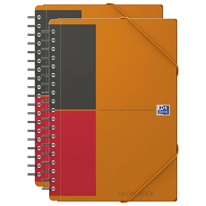 OXFORD MEETINGBOOK B5 160P 90g lignée 6MM couverture polypro x 2