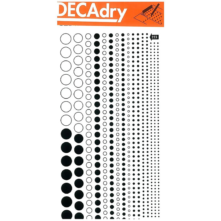 DECADRY Symboles Transferts (1 Feuille) SDD223F Noir