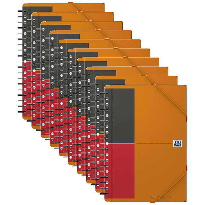 OXFORD MEETINGBOOK B5 160P 90g lignée 6MM couverture polypro x 10