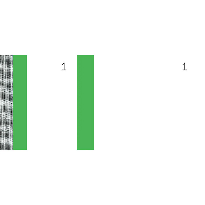 ELVE Lot de 10 Bloc vendeur 100 feuillets 60 x 135 mm Vert x 10