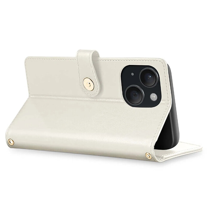 Avis Avizar Étui Portefeuille pour iPhone 15 Texturé avec Support Vidéo et Porte-cartes