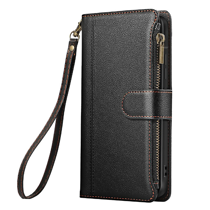 Avizar Étui Folio pour Samsung Galaxy A56 à Zip avec Bandoulière Amovible pas cher