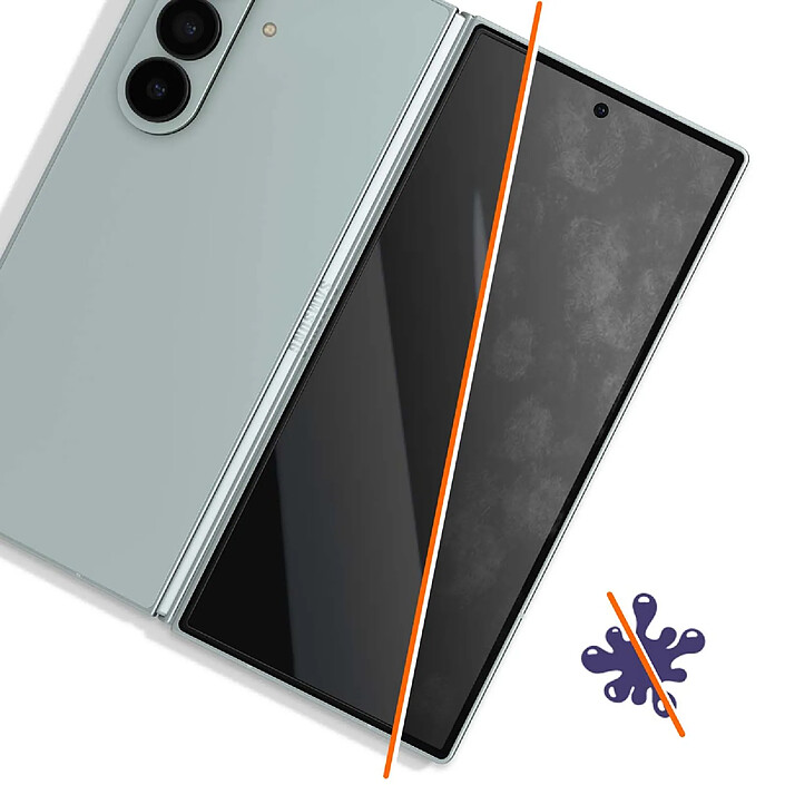 Acheter iMak Verre Trempé pour Galaxy Z Fold 7 avec Filtre de Confidentialité Noir transparent