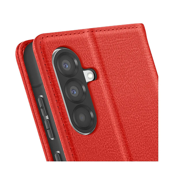 Avizar Étui Portefeuille pour Galaxy A56 / A36 Chesterfield avec Fonction Support Rouge pas cher