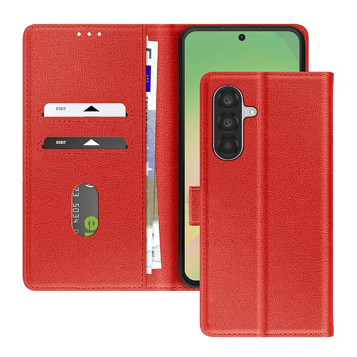 Avis Avizar Étui Portefeuille pour Galaxy A56 / A36 Chesterfield avec Fonction Support Rouge