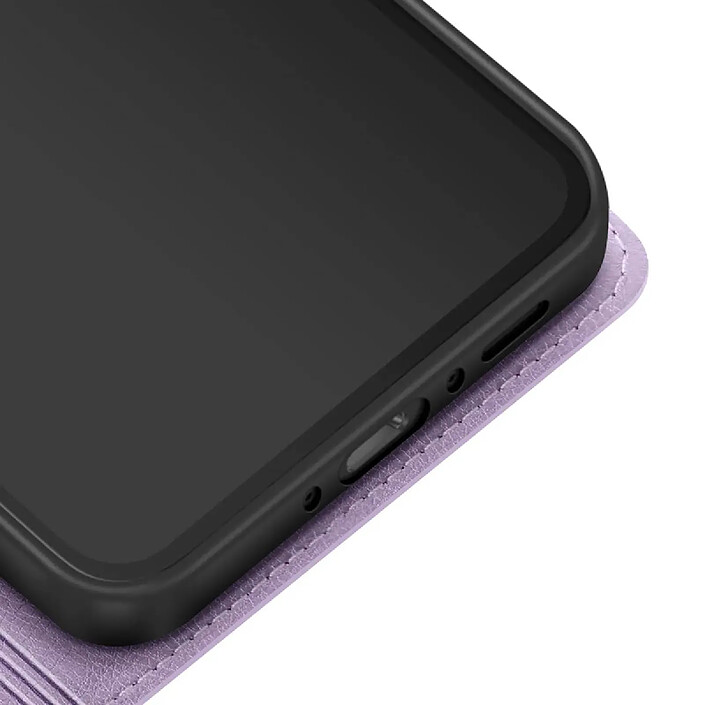 Avizar Étui Portefeuille pour Galaxy A56 Zippé avec Bandoulière Amovible Lavande pas cher