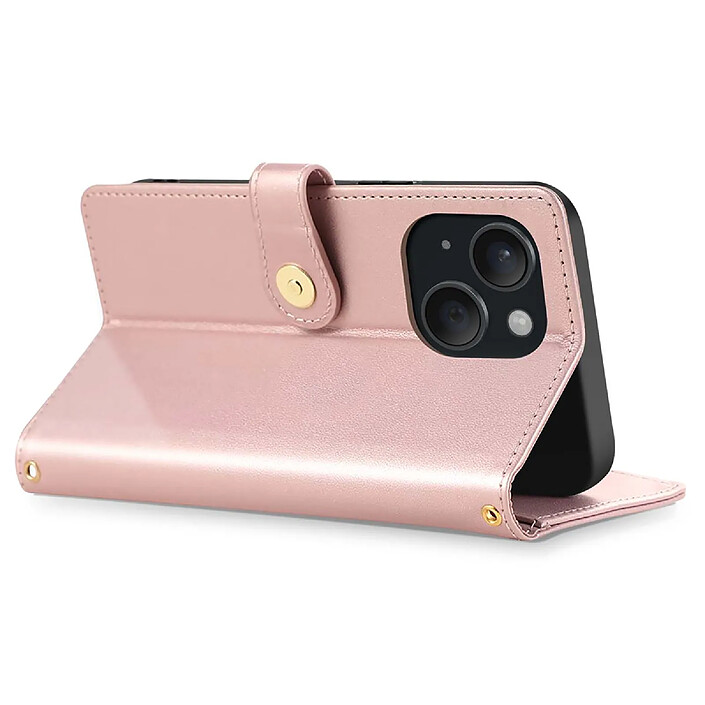 Avis Avizar Étui Portefeuille pour iPhone 15 Texturé avec Support Vidéo et Porte-cartes