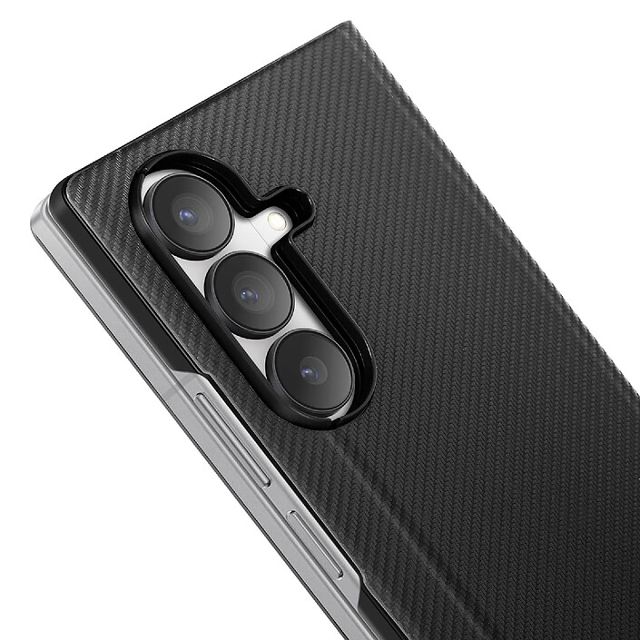 Avis Avizar Étui Folio pour Galaxy Z Fold 7 Finition Texturé avec Fonction Support Noir