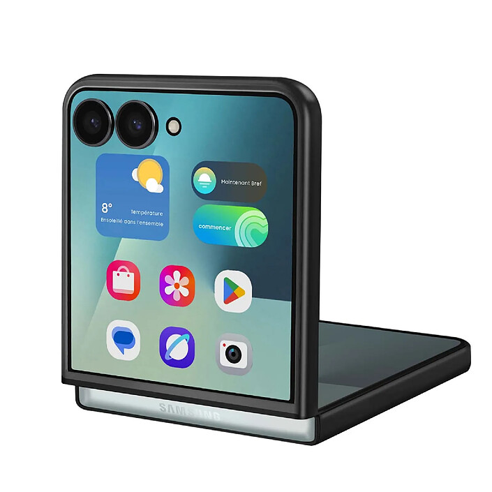 Avizar Coque pour Samsung Galaxy Z Flip 7 Antichoc avec Support Bague Magnétique pas cher