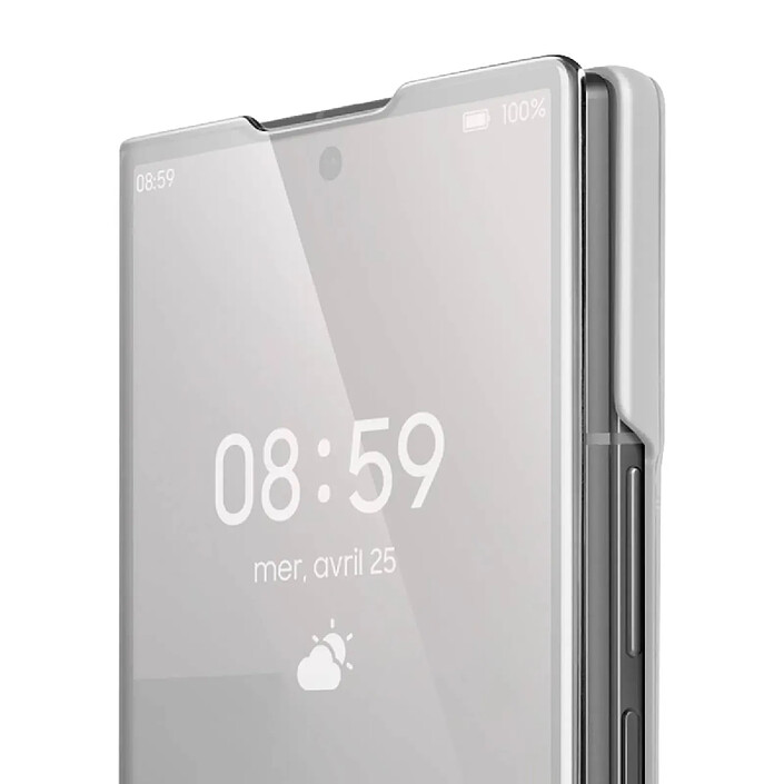 Acheter Avizar Étui de Protection pour Galaxy Z Fold 7 Clear View avec Support Vidéo Argent