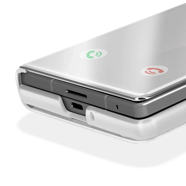 Avis Avizar Étui de Protection pour Galaxy Z Fold 7 Clear View avec Support Vidéo Argent