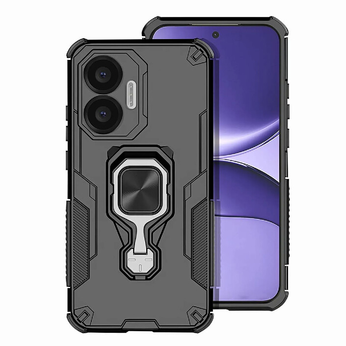 Avizar Coque pour Poco F7 Antichoc avec Anneau Rotatif et Support Intégré Noir pas cher