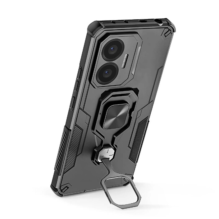 Avizar Coque pour Poco F7 Antichoc avec Anneau Rotatif et Support Intégré Noir