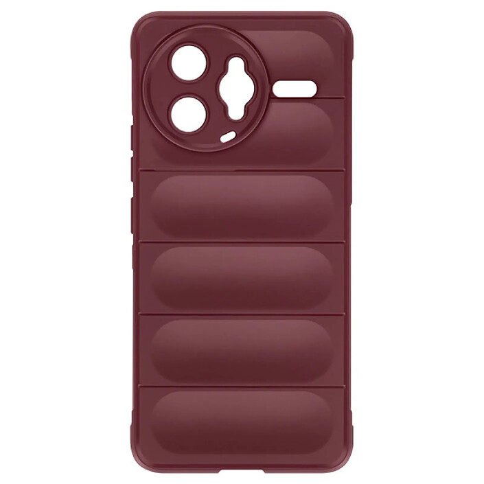 Avizar Coque pour Xiaomi Poco F7 Pro / F7 Ultra avec Texture Relief en Silicone Bordeaux