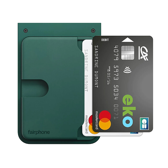 Avis Fairphone Porte-Cartes pour Fairphone 6 Modulaire en Plastique 3 Cartes Vert forêt