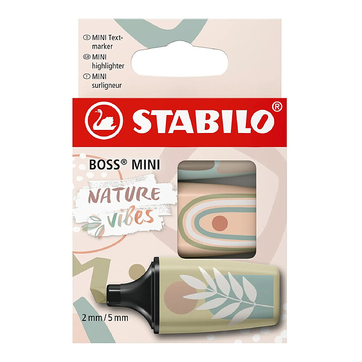 STABILO Surligneur BOSS MINI Naturevibes, étui carton de 3