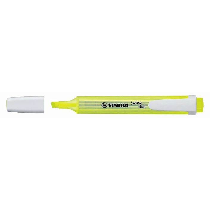 STABILO Blister de 1 Surligneur de poche SWING COOL Pointe Biseautée 1 - 4 mm - jaune x 10