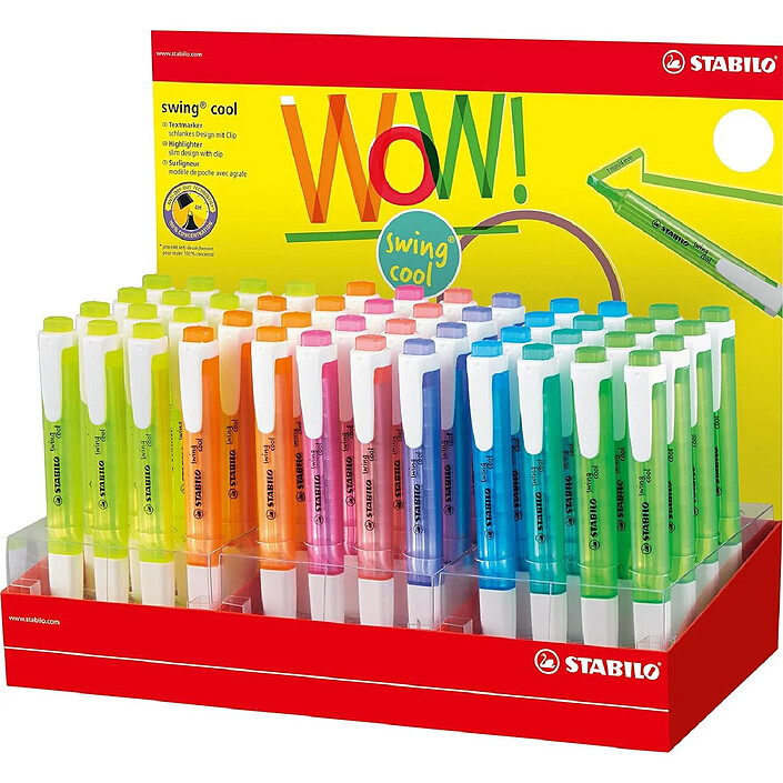 STABILO Présentoir x 48 surligneurs swing cool