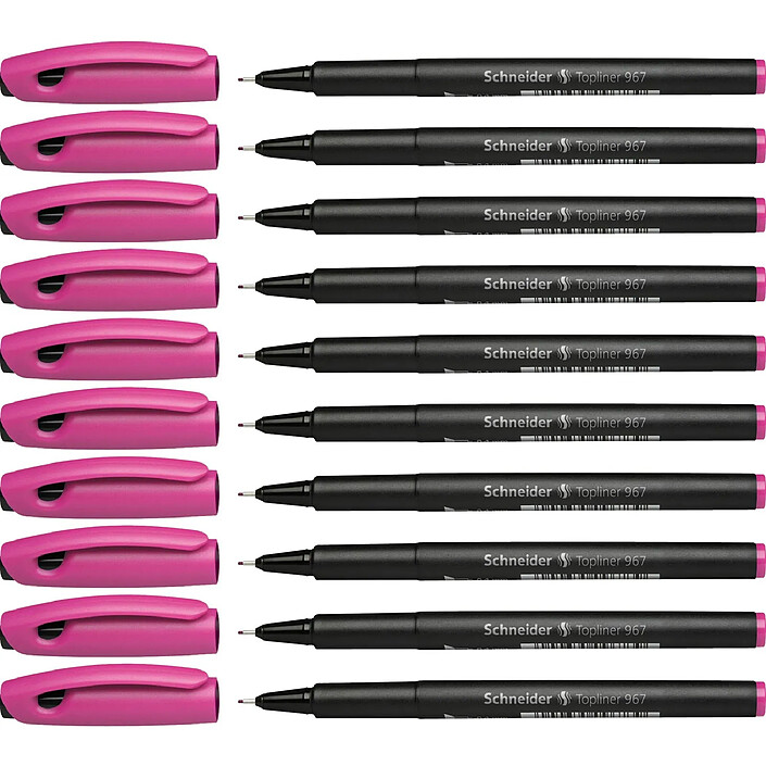 SCHNEIDER Feutre Fineliner Topliner 967 04 rose x 10