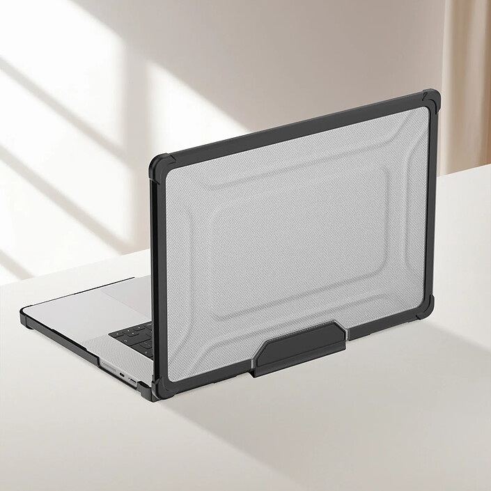 Avis Avizar Coque pour MacBook Pro 16" Protection Antichoc Rigide avec Support Pliable Noir