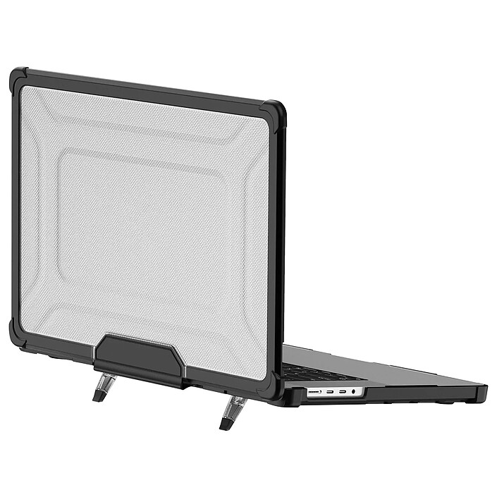 Avizar Coque pour MacBook Pro 16" Protection Antichoc Rigide avec Support Pliable Noir