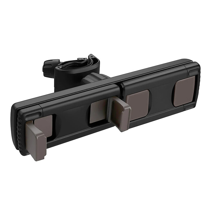 Apokin Double Support Téléphone avec Fixation Rotatif sur Barre Ronde Multi Usage Noir