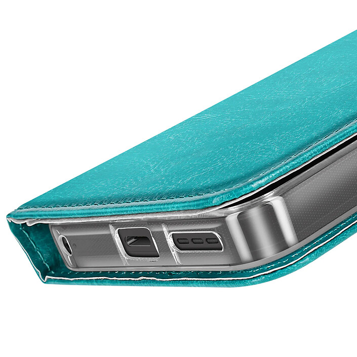 Avizar Étui à Clapet pour Fairphone 6 avec Porte Cartes Intégré Support Vidéo Turquoise pas cher