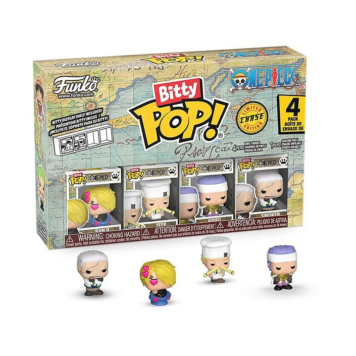 One Piece - Pack 4 figurines Bitty POP! Sanji 2,5 cm