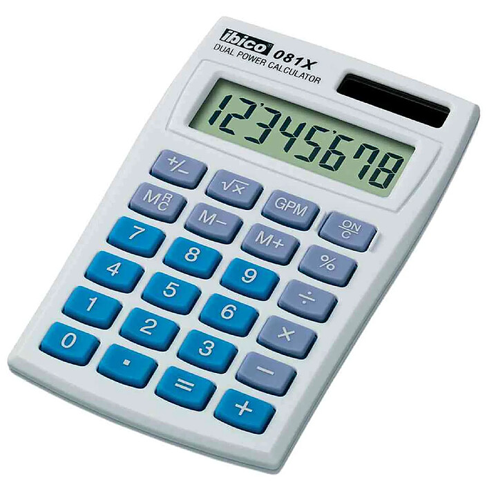 IBICO Calculatrice de poche 081X 8 Chiffres Solaire