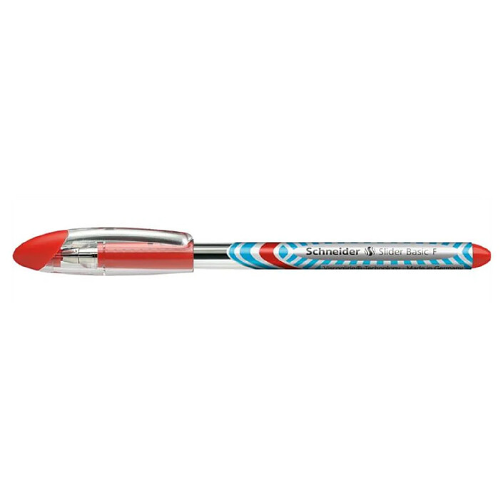SCHNEIDER Stylo à bille Slider Basic Pointe Fine rouge x 10