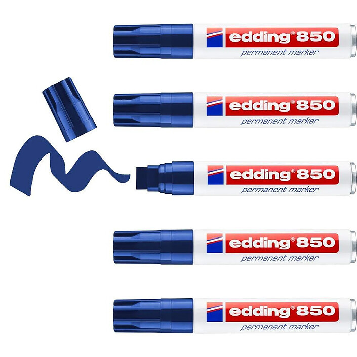 EDDING Marqueur Permanent 850 bleu 5-15 mm x 5