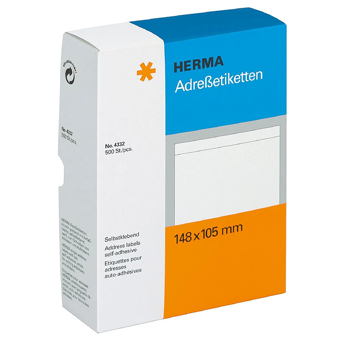HERMA Etiquettes-adresses, 67x30mm, coins arrondis, blanches