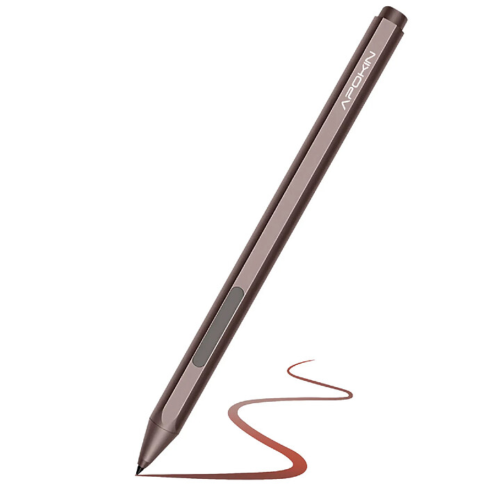 Apokin Stylet Tactile pour Surface Auto Connexion Pression 1024pts Fixation Magnétique Marron