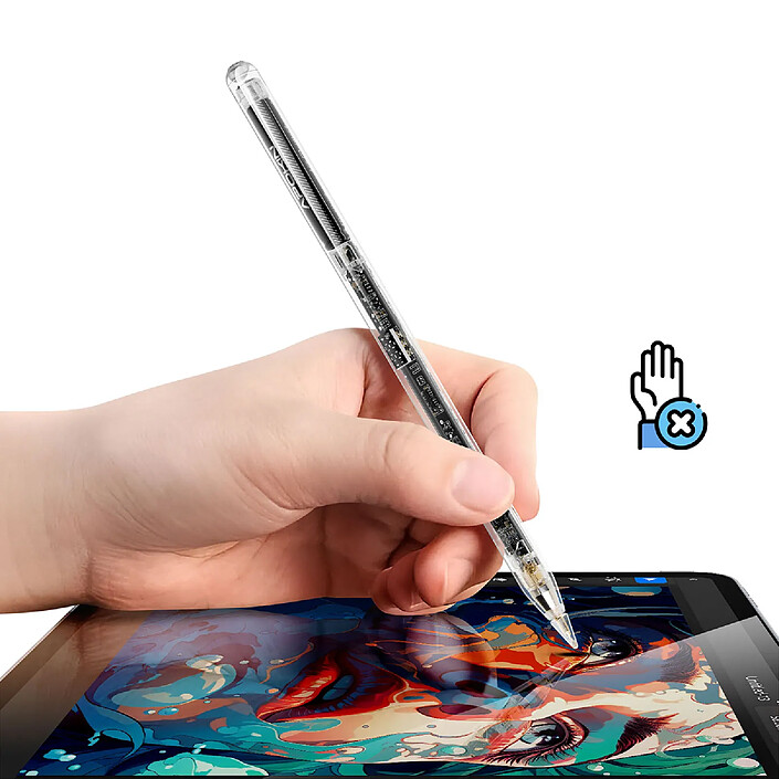 Avis Apokin Stylet Bluetooth iPad Pro Rejet de Paume Autonomie 8h Charge Magnétique Rapide Transparent