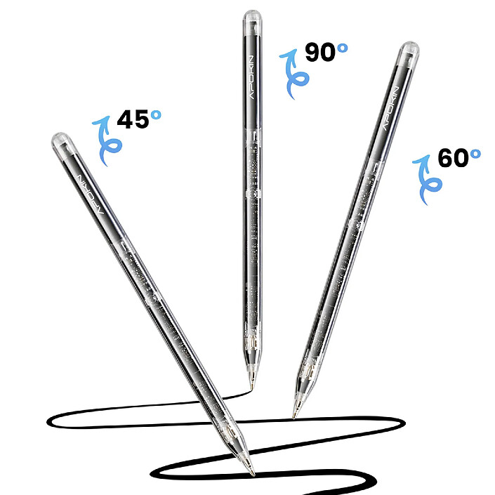 Apokin Stylet Bluetooth iPad Pro Rejet de Paume Autonomie 8h Charge Magnétique Rapide Transparent pas cher