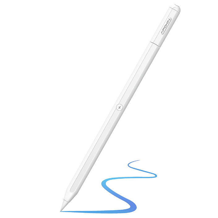 Apokin Stylet Bluetooth pour iPad Pro avec USB-C Ultra Léger Aimanté Autonomie 8h Blanc
