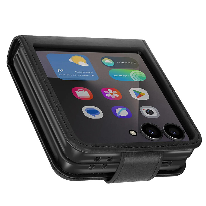 Avis Avizar Étui Chesterfield Porte-Carte pour Z Flip 7 avec Rabat Magnétique Noir