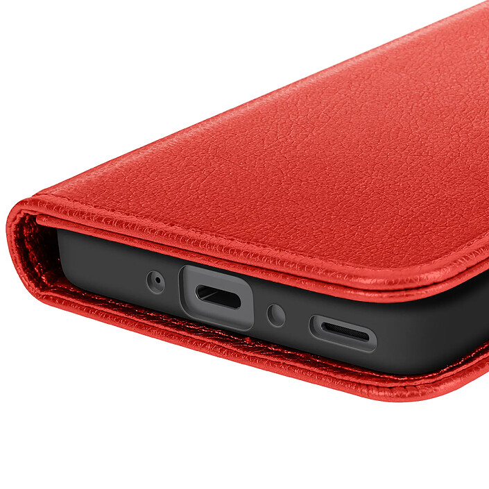 Acheter Avizar Étui Portefeuille Chesterfield pour Samsung Galaxy A17 en Cuir avec Support Rouge
