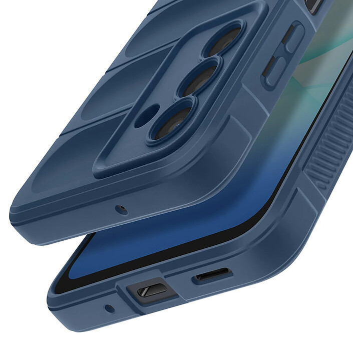 Avis Avizar Coque en Silicone pour Samsung Galaxy A17 Design Texturé en Relief Soft-Touch Bleu