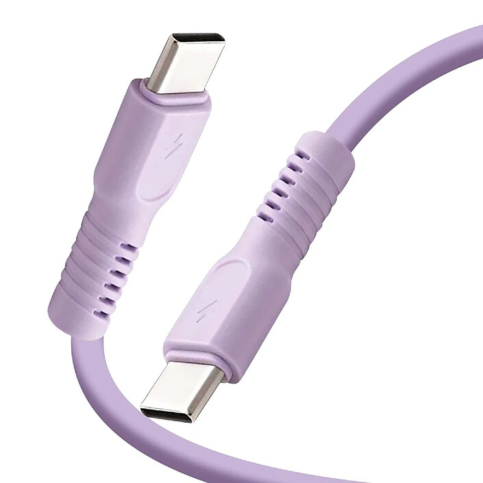 Forever Câble de Charge 3A et Synchro USB-C vers USB-C 60W 1,8m Violet