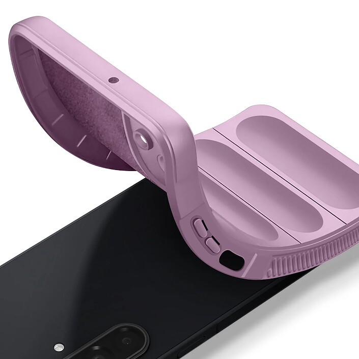 Acheter Avizar Coque en Silicone pour Samsung Galaxy A17 Design Texturé en Relief Soft-Touch Rose