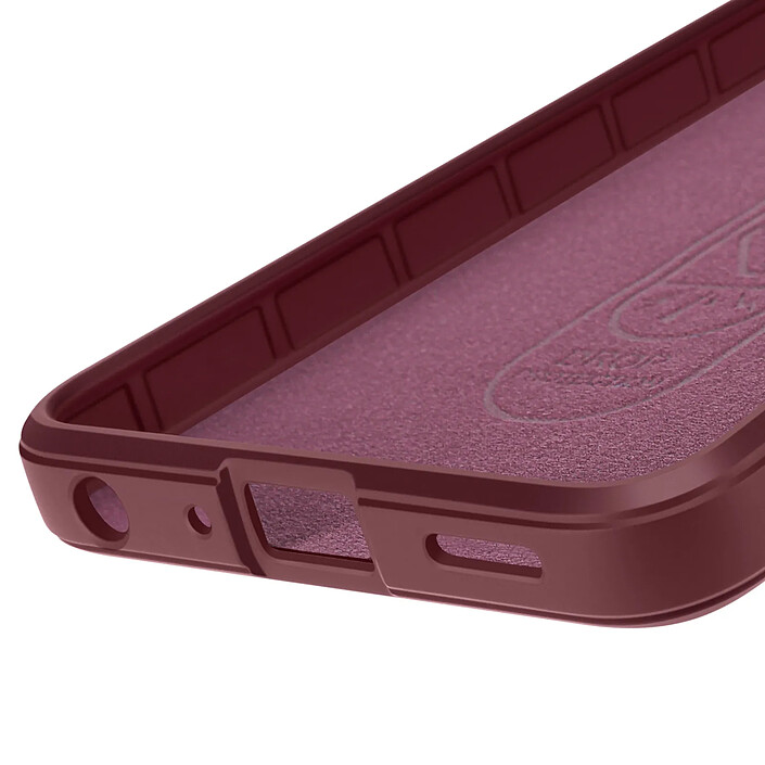 Avizar Coque en Silicone pour Oppo A5x Design Texturé en Relief Soft-Touch Bordeaux pas cher