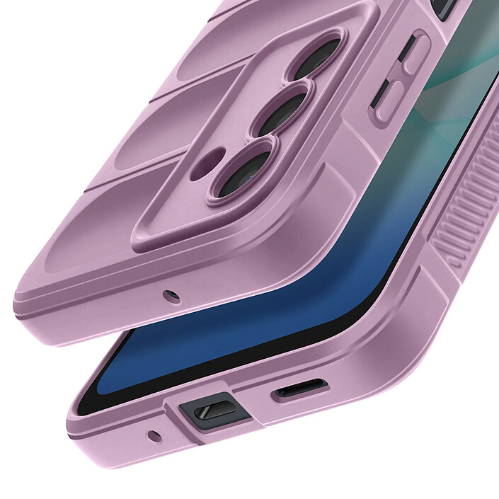 Avis Avizar Coque en Silicone pour Samsung Galaxy A17 Design Texturé en Relief Soft-Touch Rose