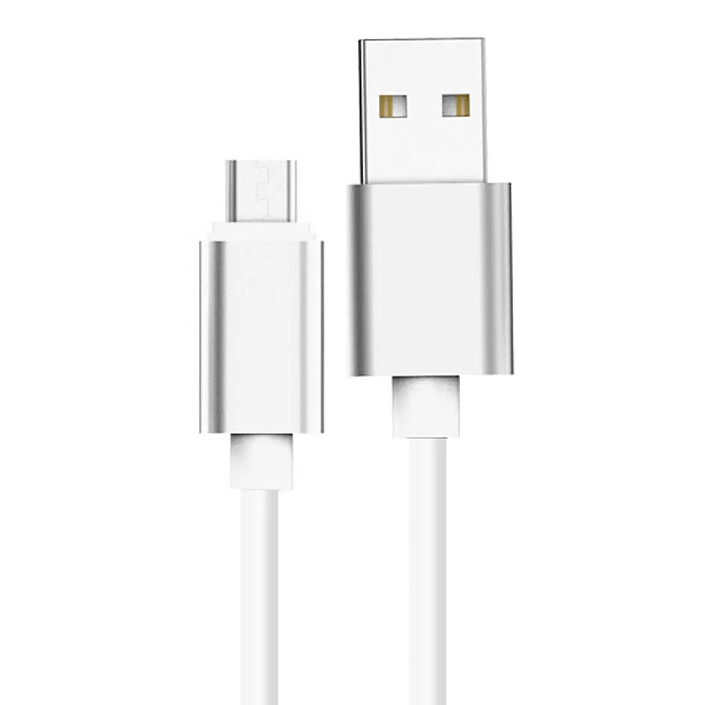 Jaym Câble de Charge 2.4A  et Synchro USB vers Micro-USB vers Lightning 27W 1.7m Blanc