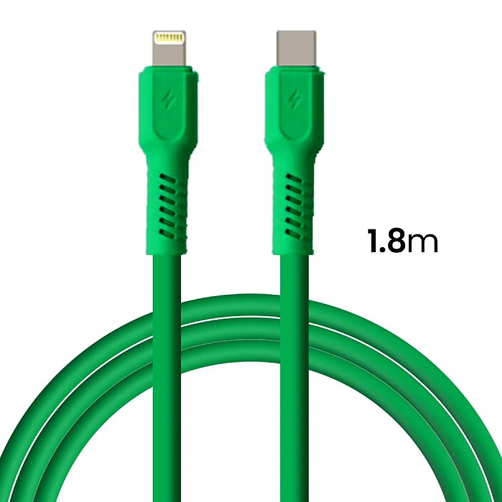 Acheter Forever Câble de Charge 2.4A et Synchro USB-C vers Lightning 27W 1,8m Vert
