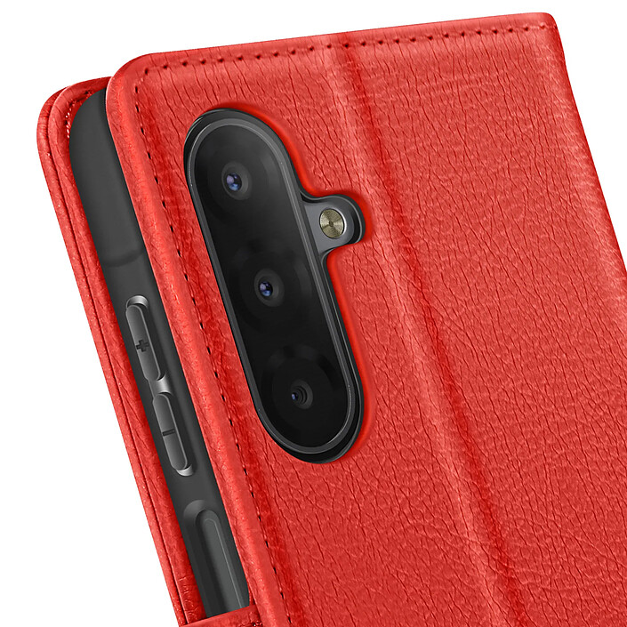 Avis Avizar Étui Portefeuille Chesterfield pour Samsung Galaxy A17 en Cuir avec Support Rouge