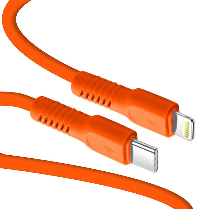 Avis Forever Câble de Charge 2.4A et Synchro USB-C vers Lightning 27W 1,8m Orange