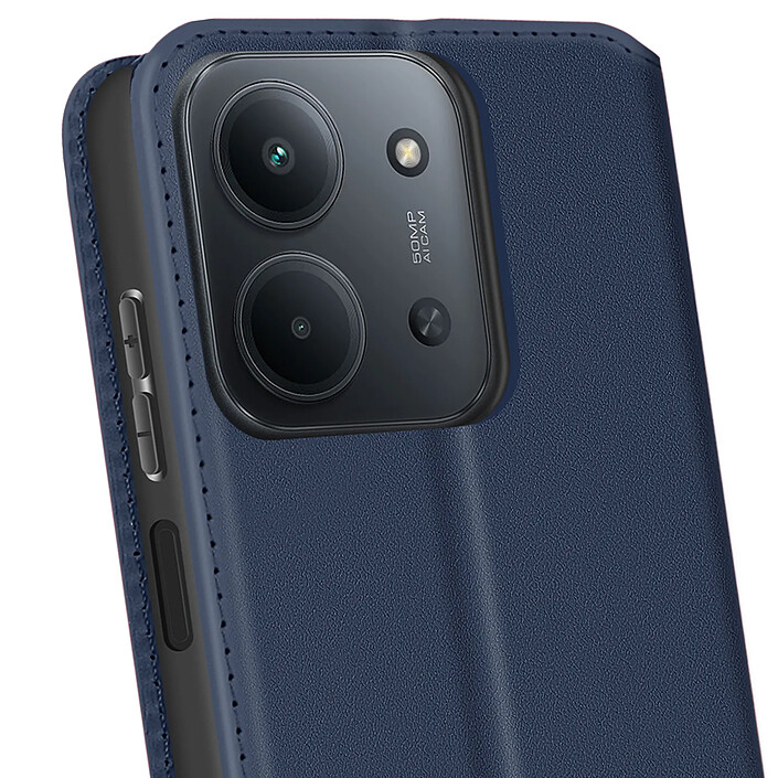 Acheter Avizar Étui Portefeuille à Clapet Magnétique pour Xiaomi Redmi 15C avec Support Vidéo Bleu nuit